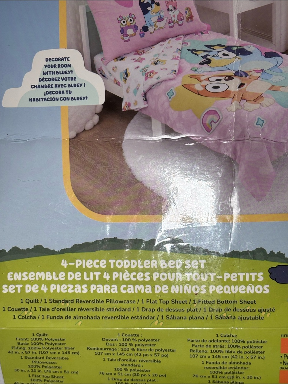 Bluey Pink Toddler Comforter Set - 4-Piece - Picture 2 of 6
